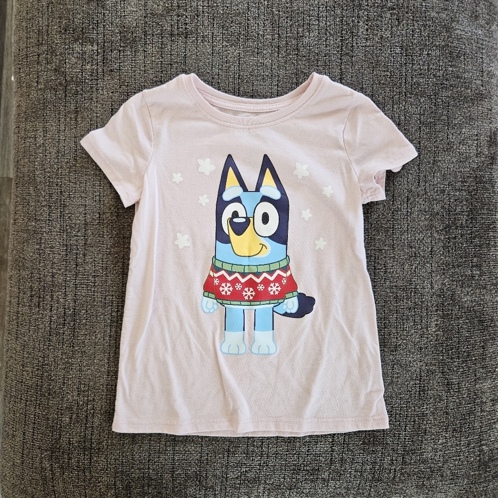 Bluey Holiday Jumping Beans Light Pink T-Shirt